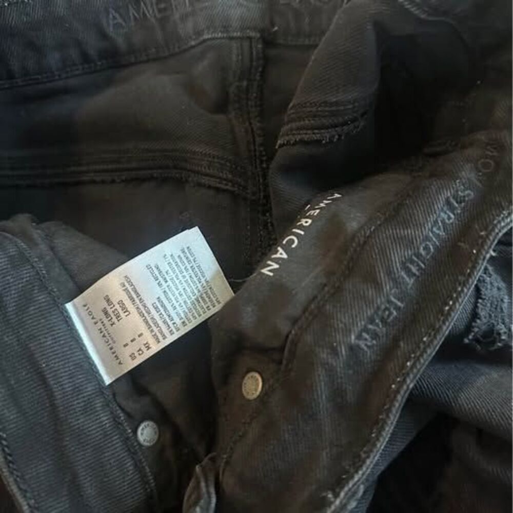 American Eagle Straight Mom Jean black - Picture 4 of 4